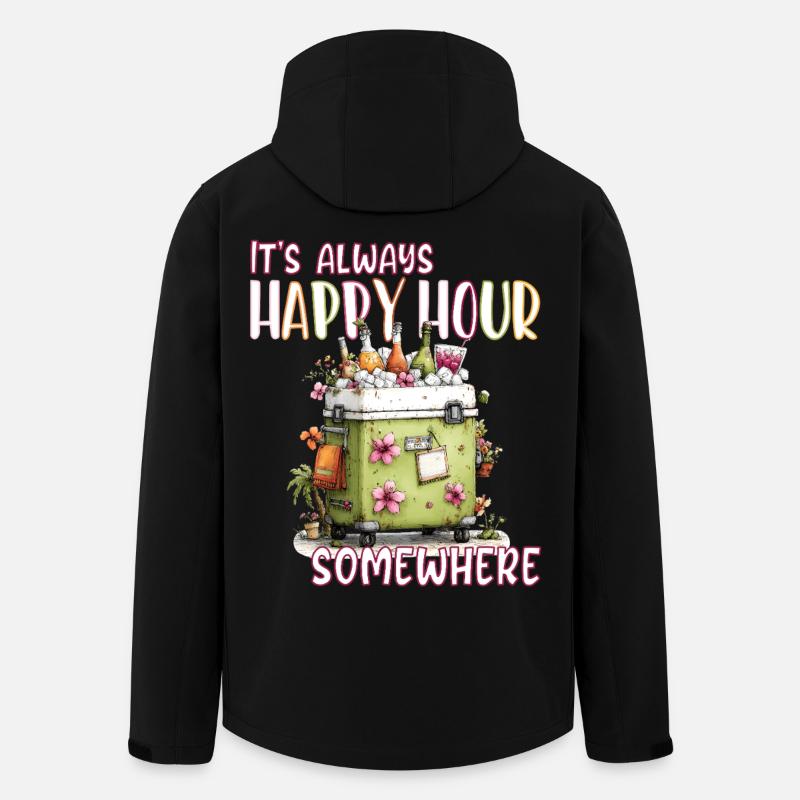 Happy Hour Somewhere - Recycelte Männer Softshell-Jacke von Stanley/Stella - Schwarz