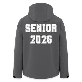 Don de la classe senior 2026 de la classe blanche varsity - Veste softshell homme en polyester recyclé Stanley/Stella - noir - Dos - AI Model Male 185 light (185cm)