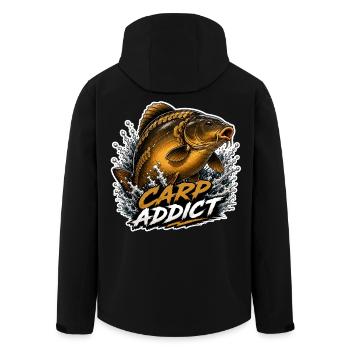 Carp Addict Spiegel Karpfenfischerei-Design - Recycelte Männer Softshell-Jacke von Stanley/Stella - Schwarz - Hinten - AI Model Male 185 light (185cm)