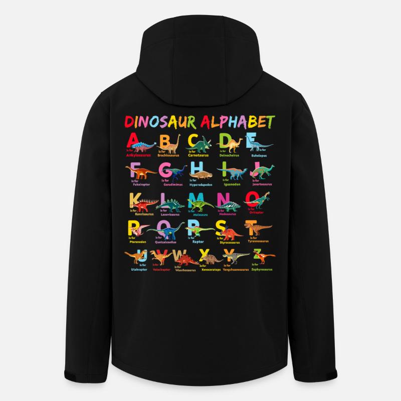 Alphabet Dinosaurier Alphabet Child - Recycelte Männer Softshell-Jacke von Stanley/Stella - Schwarz