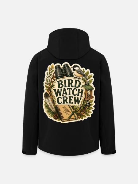BIRD WATCH CREW Clouds - Men’s Recycled Softshell Jacket by Stanley/Stella - black