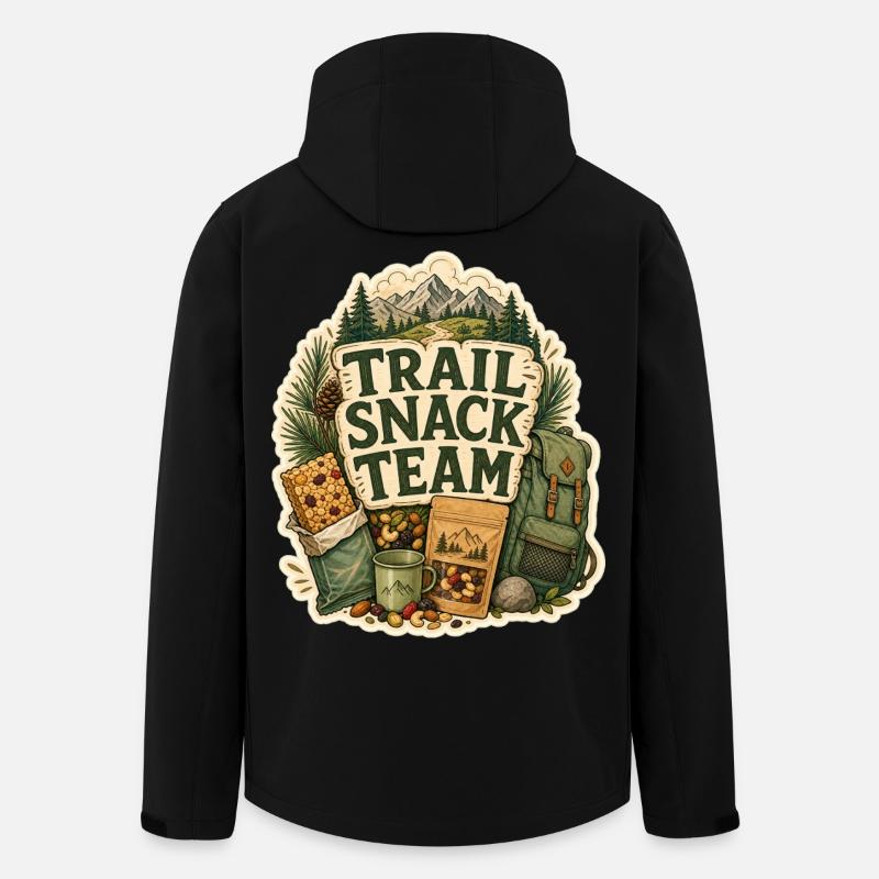 TRAIL SNACK TEAM Snacks - Recycelte Männer Softshell-Jacke von Stanley/Stella - Schwarz