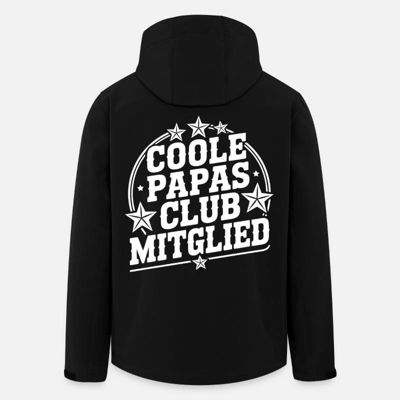 Coole Papas Club Mitglied - Recycelte Männer Softshell-Jacke von Stanley/Stella - Schwarz