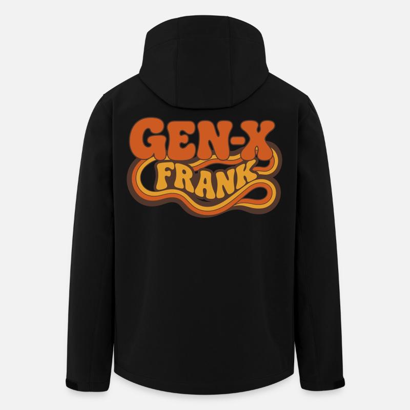 Gen-X Frank Retro Logo - Recycelte Männer Softshell-Jacke von Stanley/Stella - Schwarz