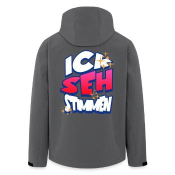 Ick Seh Stimmen Berliner Dialekt Spruch - Recycelte Männer Softshell-Jacke von Stanley/Stella - Schwarz - Hinten - AI Model Male 185 light (185cm)