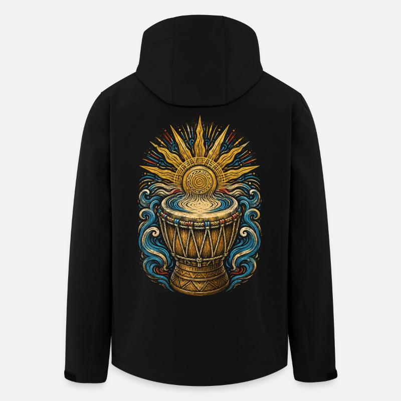 Racine bélizienne du Belize - Veste softshell homme en polyester recyclé Stanley/Stella - noir