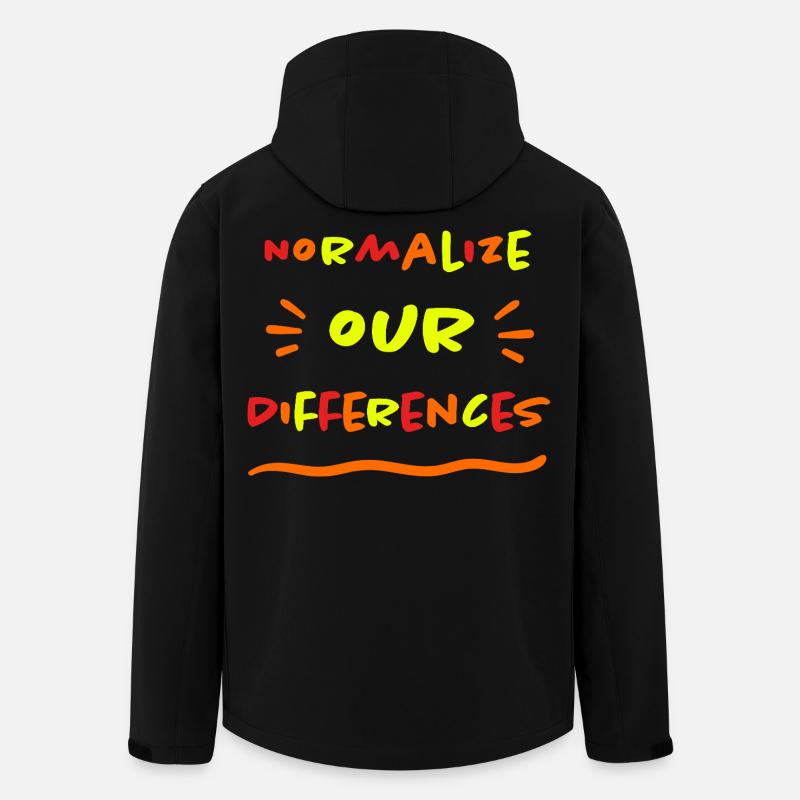 Normalize our Differences - Inclusion - neon - Men’s Recycled Softshell Jacket by Stanley/Stella - black