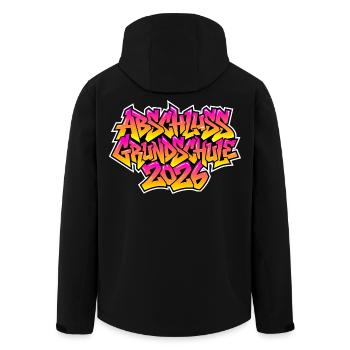 Graffiti de remise des diplômes de l’école primaire 2026 - Veste softshell homme en polyester recyclé Stanley/Stella - noir - Dos - AI Model Male 185 light (185cm)