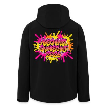 Graffiti de remise des diplômes de l’école primaire 2026 - Veste softshell homme en polyester recyclé Stanley/Stella - noir - Dos - AI Model Male 185 light (185cm)