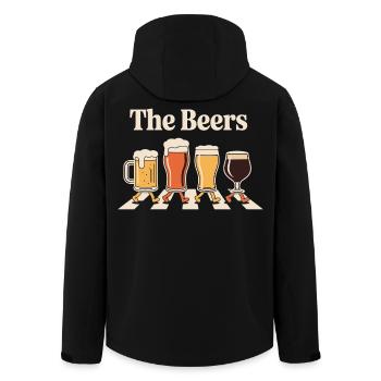 Bier Shirt mit Gläsern Geschenk für Pub Fans - Recycelte Männer Softshell-Jacke von Stanley/Stella - Schwarz - Hinten - AI Model Male 185 light (185cm)