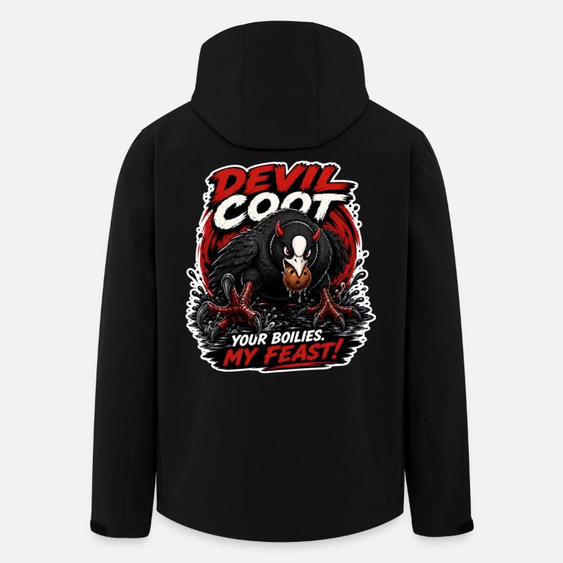 Devil Coot Boilie Thief Karpfenfischen - Recycelte Männer Softshell-Jacke von Stanley/Stella - Schwarz