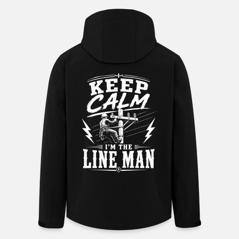 Strom Techniker Lineman Ingenieur Design - Recycelte Männer Softshell-Jacke von Stanley/Stella - Schwarz