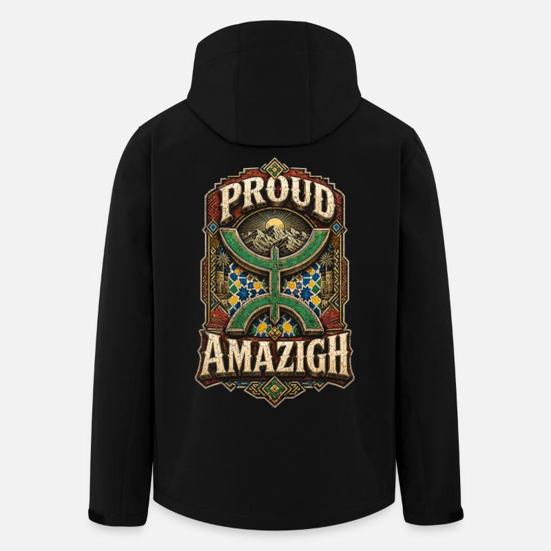 Maroc Marocain Fier Amazigh - Veste softshell homme en polyester recyclé Stanley/Stella - noir