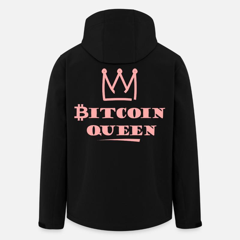 Bitcoin Königin Pinke Krone - Recycelte Männer Softshell-Jacke von Stanley/Stella - Schwarz