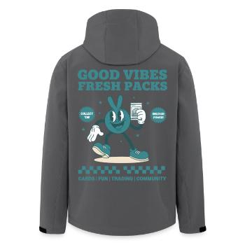 Fresh Packs Collect Em Unleash Power - Men’s Recycled Softshell Jacket by Stanley/Stella - black - Back - AI Model Male 185 light (185cm)