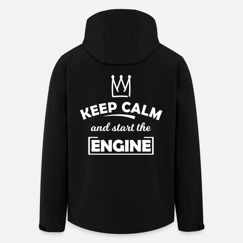 Keep Calm and Start the Engine - Recycelte Männer Softshell-Jacke von Stanley/Stella - Schwarz