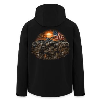 ATV Quad Biking Quad Quad Riders - Men’s Recycled Softshell Jacket by Stanley/Stella - black - Back - AI Model Male 185 light (185cm)