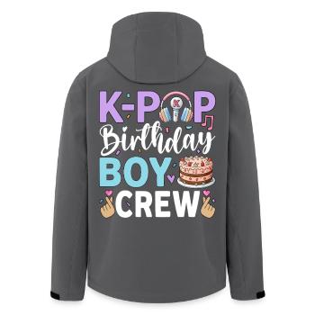 K-Pop Birthday Boy Crew - Men’s Recycled Softshell Jacket by Stanley/Stella - black - Back - AI Model Male 185 light (185cm)