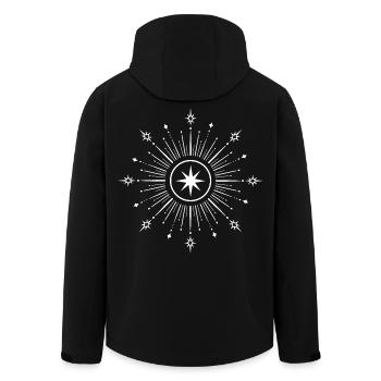 Étoile du solstice d’été – Motif symbolique mystique - Veste softshell homme en polyester recyclé Stanley/Stella - noir - Dos - AI Model Male 185 light (185cm)