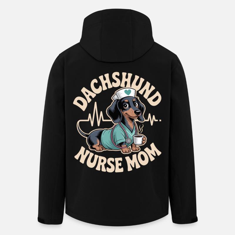 Dackel Nurse Mom - Recycelte Männer Softshell-Jacke von Stanley/Stella - Schwarz