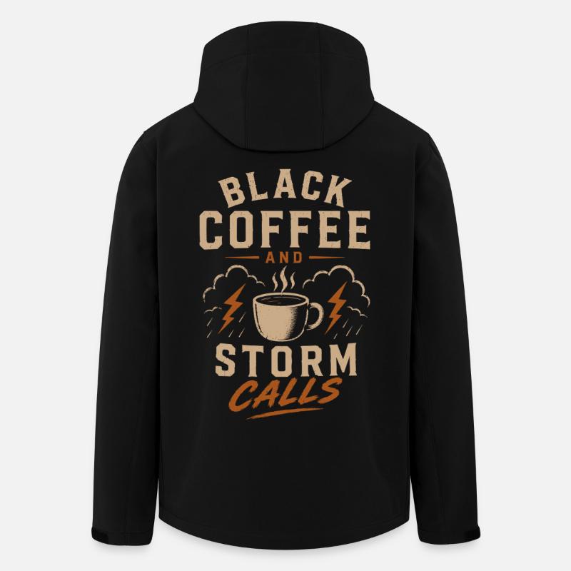 Lineman Strom Schwarzer Kaffee Und Sturm - Recycelte Männer Softshell-Jacke von Stanley/Stella - Schwarz