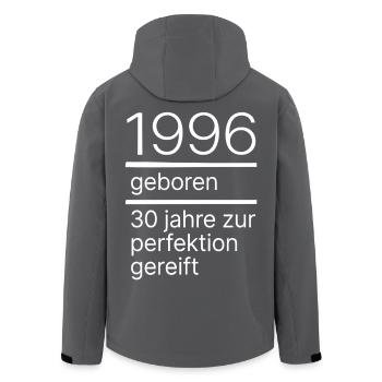 Geburtstag 1996 Perfektion gereift - Recycelte Männer Softshell-Jacke von Stanley/Stella - Schwarz - Hinten - AI Model Male 185 light (185cm)