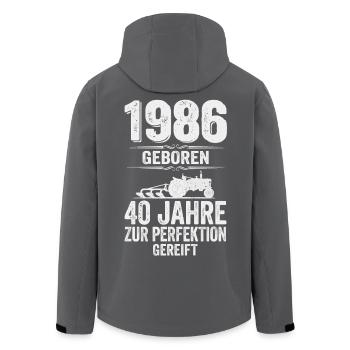 40. Geburtstag Traktor - Recycelte Männer Softshell-Jacke von Stanley/Stella - Schwarz - Hinten - AI Model Male 185 light (185cm)