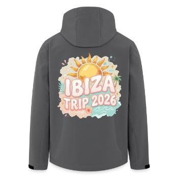 Ibiza Trip 2026 Summer Vacation - Men’s Recycled Softshell Jacket by Stanley/Stella - black - Back - AI Model Male 185 light (185cm)