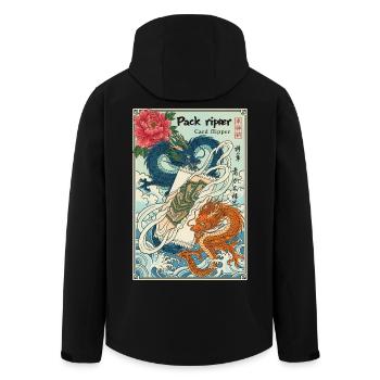 Pack Ripper Card Flipper Trading Card God Pack - Men’s Recycled Softshell Jacket by Stanley/Stella - black - Back - AI Model Male 185 light (185cm)