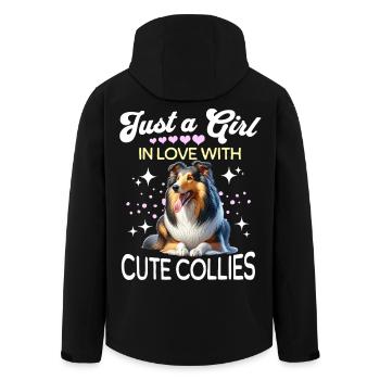 Collie aux cheveux longs - Veste softshell homme en polyester recyclé Stanley/Stella - noir - Dos - AI Model Male 185 light (185cm)
