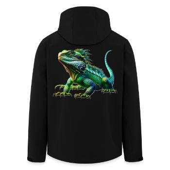 Chinesische Wasseragame - Recycelte Männer Softshell-Jacke von Stanley/Stella - Schwarz - Hinten - AI Model Male 185 light (185cm)