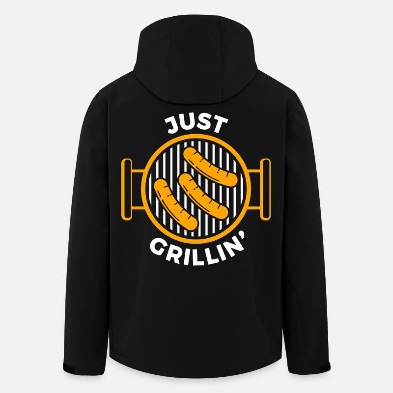 Juste griller des saucisses BBQ - Veste softshell homme en polyester recyclé Stanley/Stella - noir