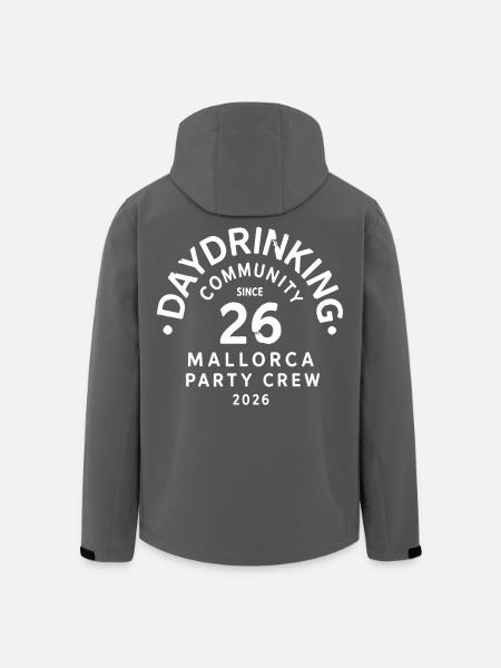 Malle 2026 Daydrinking Community Party Crew - Men’s Recycled Softshell Jacket by Stanley/Stella - black