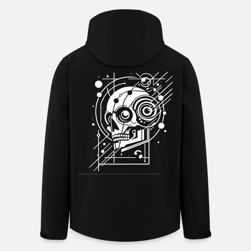 Zybernetische Totenschädelgeometrie - Recycelte Männer Softshell-Jacke von Stanley/Stella - Schwarz