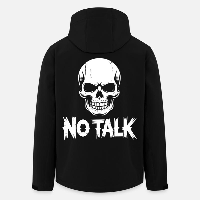 Skull No Talk - Recycelte Männer Softshell-Jacke von Stanley/Stella - Schwarz