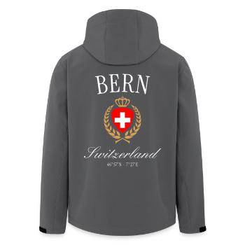 Couronne des armoiries Berne Suisse – Souvenir de voyage - Veste softshell homme en polyester recyclé Stanley/Stella - noir - Dos - AI Model Male 185 light (185cm)
