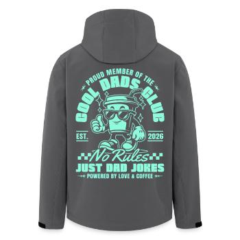 Club des Papas Cool - Fête des Pères Cadeaux 2026 - Veste softshell homme en polyester recyclé Stanley/Stella - noir - Dos - AI Model Male 185 light (185cm)