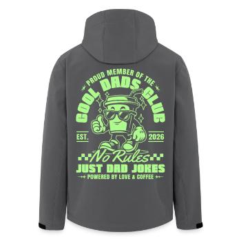 Club des Papas Cool - Fête des Pères Cadeaux 2026 - Veste softshell homme en polyester recyclé Stanley/Stella - noir - Dos - AI Model Male 185 light (185cm)