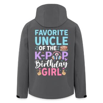 Favorite Uncle of The K-Pop Birthday Girl - Men’s Recycled Softshell Jacket by Stanley/Stella - black - Back - AI Model Male 185 light (185cm)