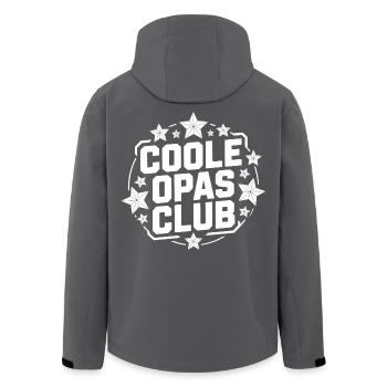 Coole OPAS Club Logo - Recycelte Männer Softshell-Jacke von Stanley/Stella - Anthrazit - Hinten - AI Model Male 185 light (185cm)