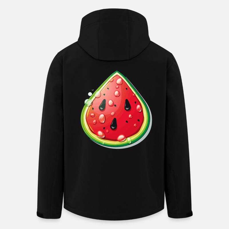 Wassermelonenscheibe Cartoon - Recycelte Männer Softshell-Jacke von Stanley/Stella - Schwarz