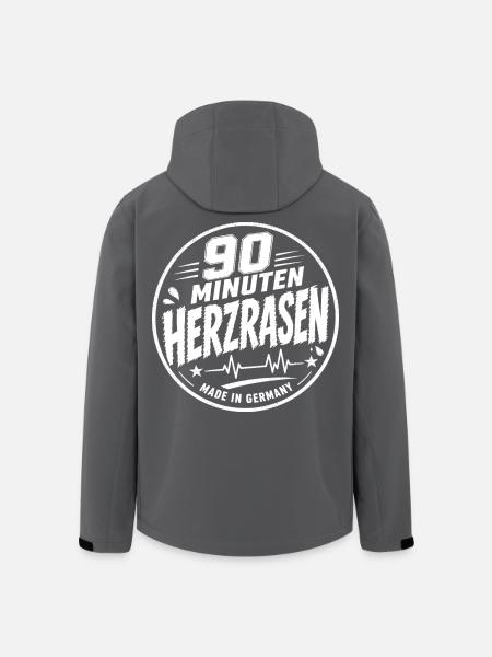 90 Minuten Herzrasen - Recycelte Männer Softshell-Jacke von Stanley/Stella - Schwarz