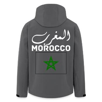 Morocco Graphic Funny Morocco Nation Flag Morocco - Veste softshell homme en polyester recyclé Stanley/Stella - noir - Dos - AI Model Male 185 light (185cm)