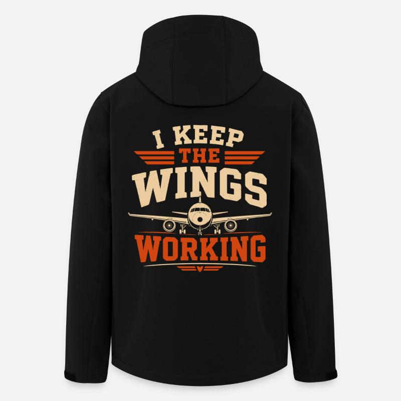 Flugzeug Technik Wartung Und Luftfahrt - Recycelte Männer Softshell-Jacke von Stanley/Stella - Schwarz