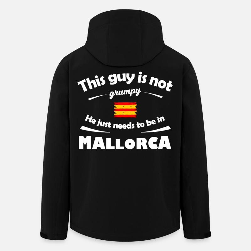 Mallorca Island Happiness – Not Grumpy - Men’s Recycled Softshell Jacket by Stanley/Stella - black