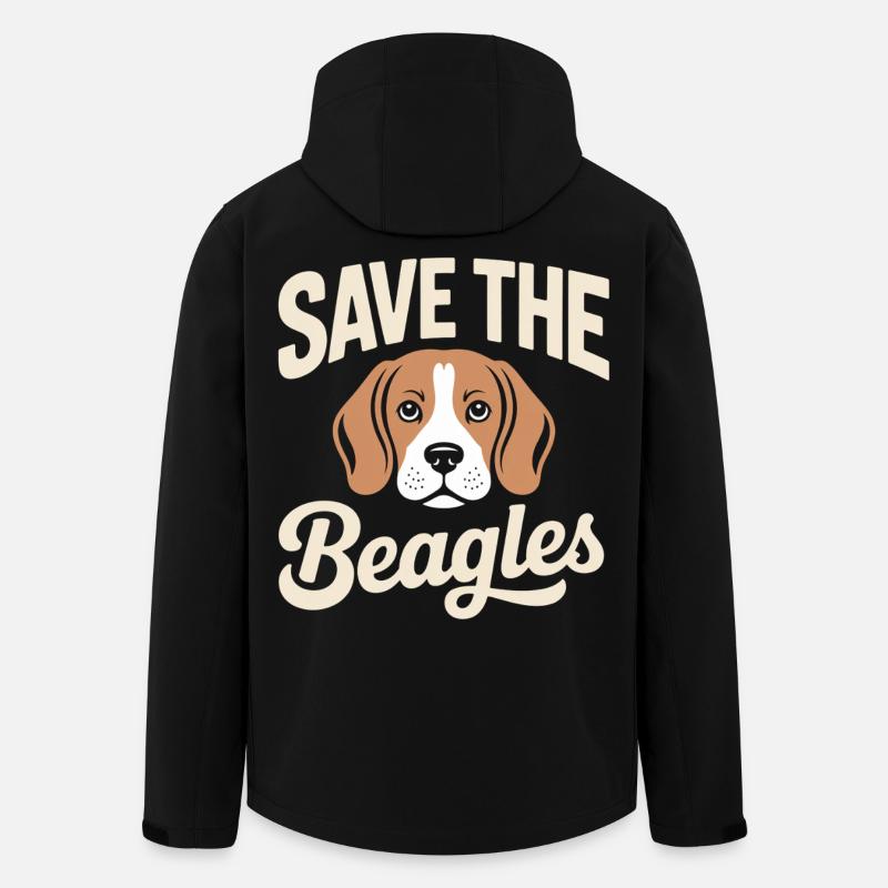 Sauvez les Beagles Beagle Face Tee - Veste softshell homme en polyester recyclé Stanley/Stella - noir