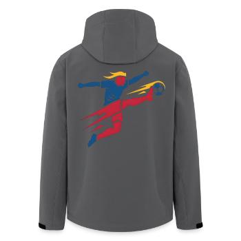Epic Soccer Player Graphic Sportturnier 2026 - Recycelte Männer Softshell-Jacke von Stanley/Stella - Schwarz - Hinten - AI Model Male 185 light (185cm)