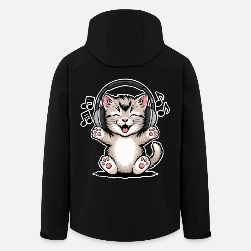 Musique des chats - Veste softshell homme en polyester recyclé Stanley/Stella - noir