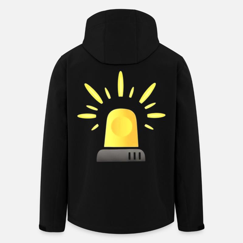 Yellow Siren Warning Light - Men’s Recycled Softshell Jacket by Stanley/Stella - black