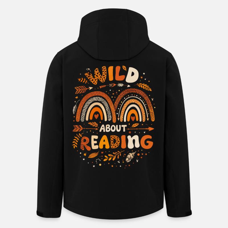 Reading Passion – Rainbow Bohemian & Leopard - Recycelte Männer Softshell-Jacke von Stanley/Stella - Schwarz